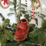 Wheat Footwear Bootie Velcro Bowy Prewalkers 2072 red
