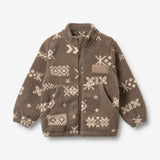 Wheat Outerwear Fleece Jacket Helge Sweatshirt 9679 dry wood jacquard