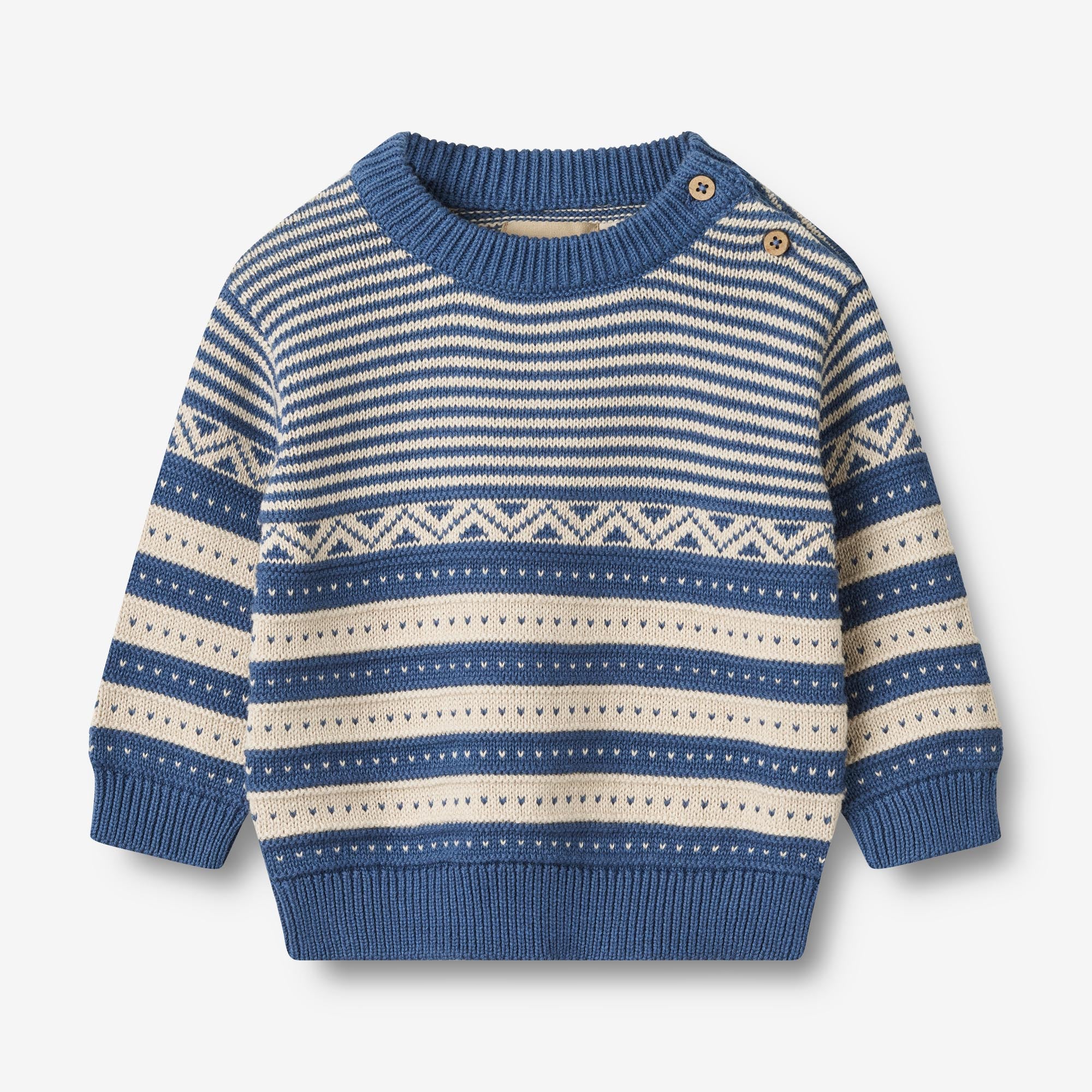 Knit Pullover Jan | Baby - deep ocean – Wheat.eu