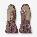 Wheat Outerwear Mittens Tech Outerwear acc. 3121 eggplant buttercups