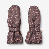 Wheat Outerwear Mittens Tech Outerwear acc. 3121 eggplant buttercups