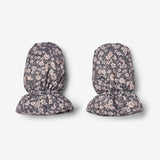 Wheat Outerwear Puffer Baby Mittens Muffu Accessory 9670 dark charcoal flowers