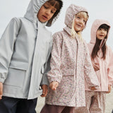 Wheat Outerwear Rainwear Long Jacket Finley Rainwear 9014 clam multi flowers