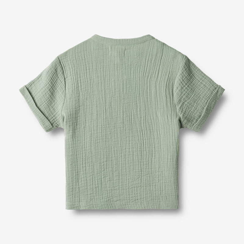 Wheat Main Shirt S/S Svend Shirts and Blouses 4107 aquaverde