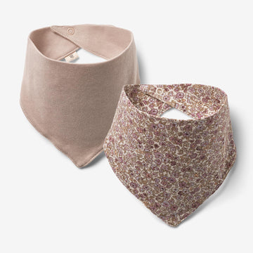 Wheat Main 2 Bib Eden | Baby Acc 0098 grey rose flowers