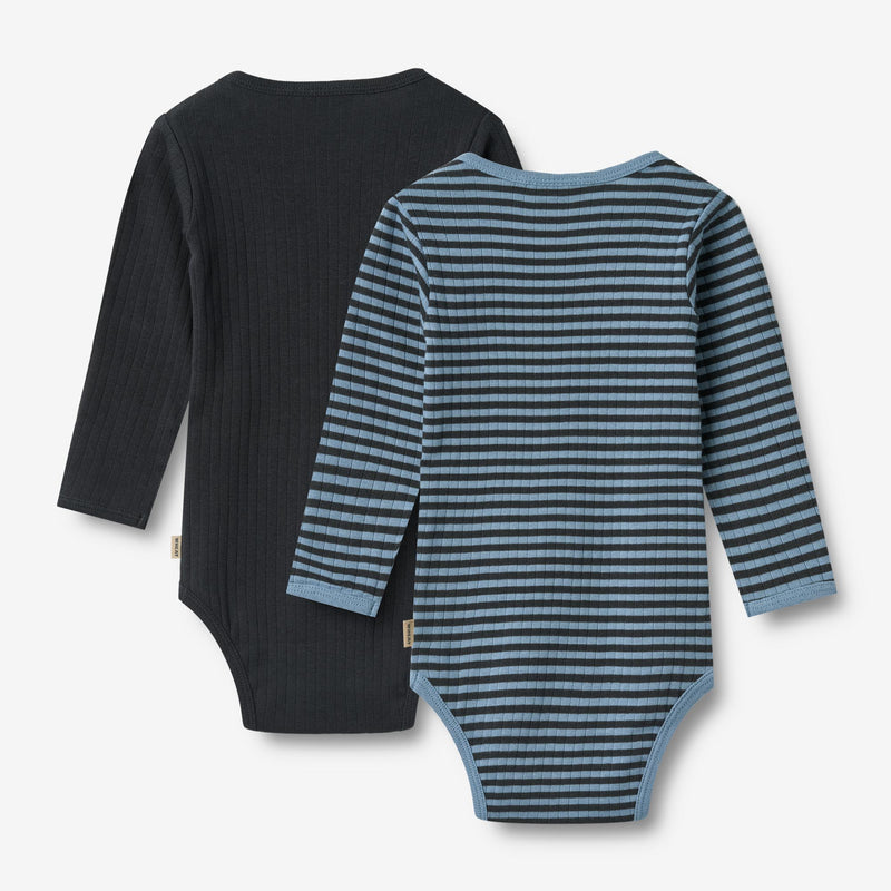 Wheat Main 2 Body L/S Berti Underwear/Bodies 9548 bright blue stripe