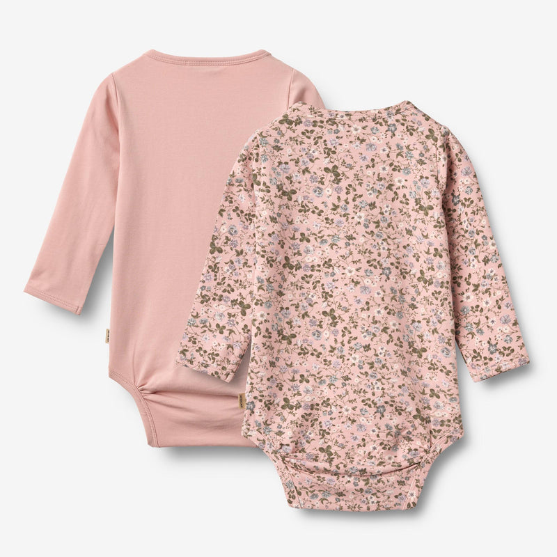 Wheat Main 2 Body L/S Liv Underwear/Bodies 9536 rose powder flowers