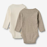 Wheat Main 2 Rib Body L/S Spencer Body 0072 gravel melange