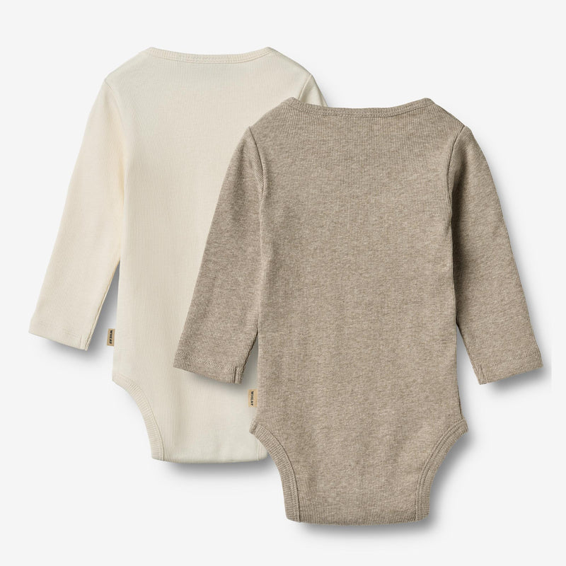 Wheat Main 2 Rib Body L/S Spencer Body 0072 gravel melange