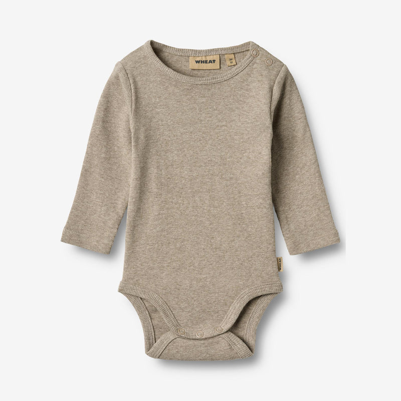 Wheat Main 2 Rib Body L/S Spencer Body 0072 gravel melange