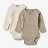 Wheat Main 2 Rib Body L/S Spencer Body 0072 gravel melange