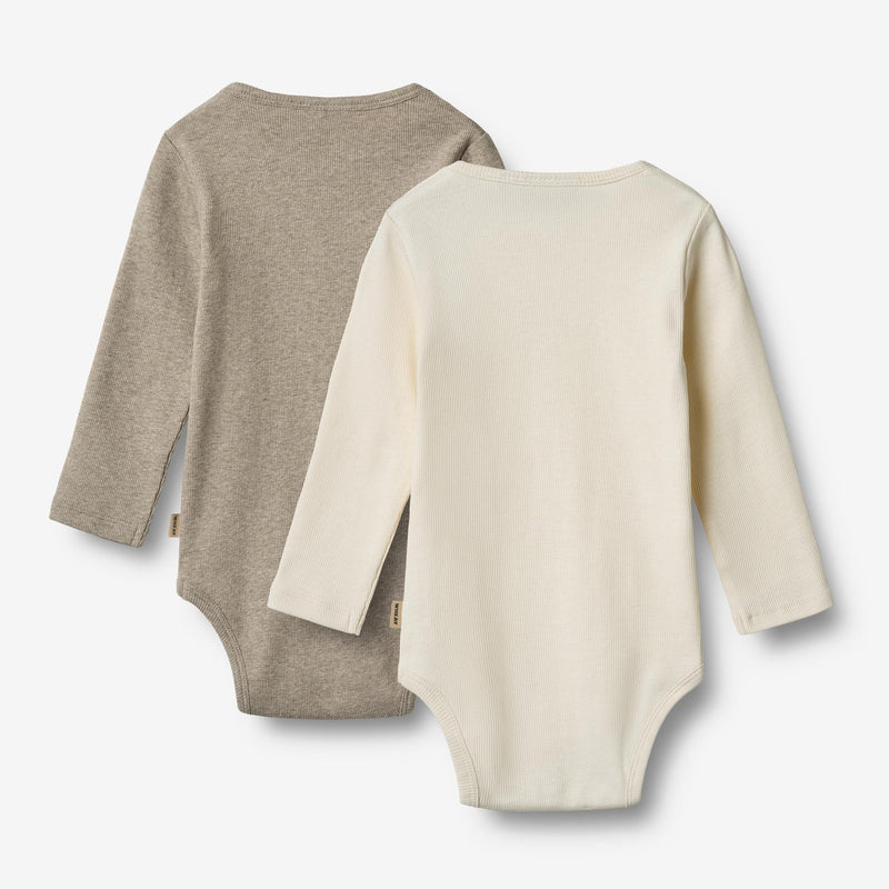 Wheat Main 2 Rib Body L/S Spencer Body 0072 gravel melange