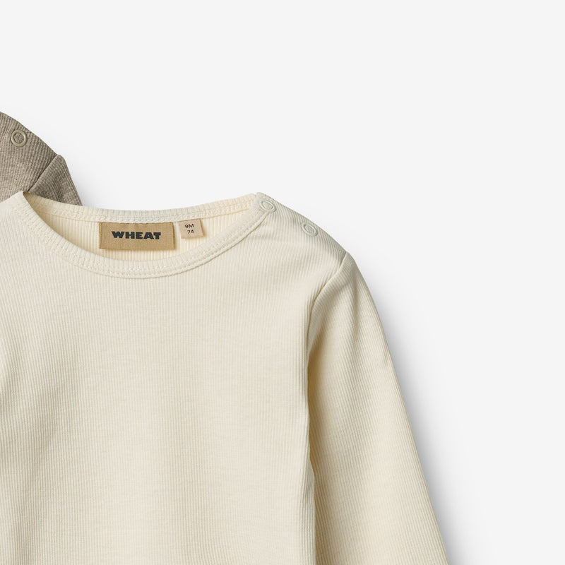 Wheat Main 2 Rib Body L/S Spencer Body 0072 gravel melange
