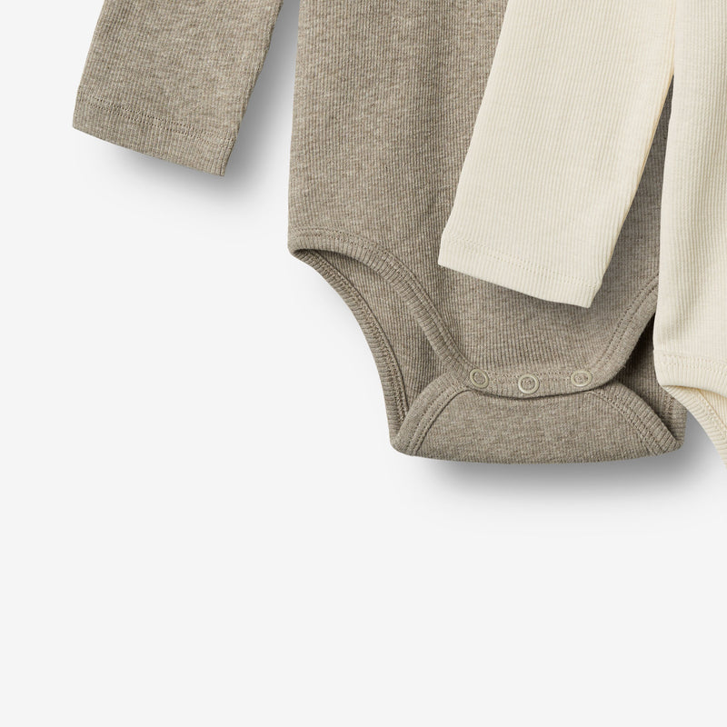 Wheat Main 2 Rib Body L/S Spencer Body 0072 gravel melange