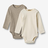 Wheat Main 2 Rib Body L/S Spencer Body 0072 gravel melange