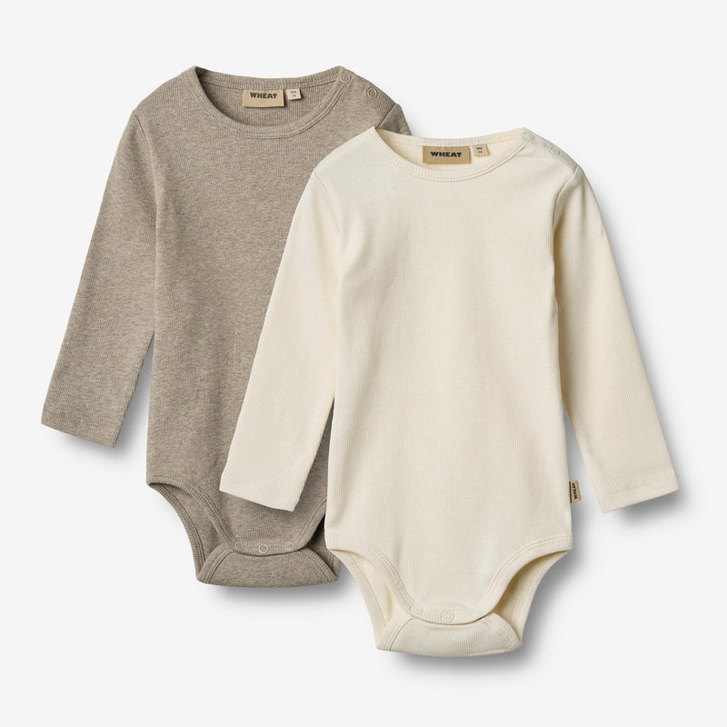 Wheat Main 2 Rib Body L/S Spencer Body 0072 gravel melange