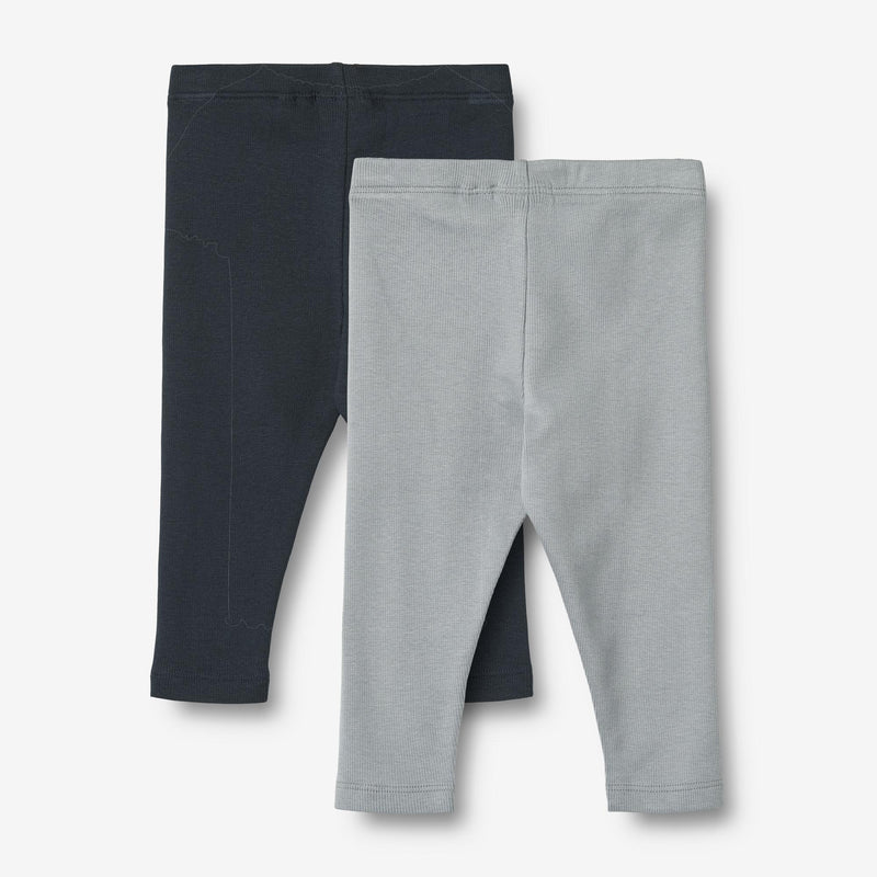 Wheat Main 2 Rib Leggings Maddy | Baby Leggings 1126 cloudy sky navy