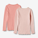 Wheat Main 2 Rib T-Shirt L/S Reese Jersey Tops and T-Shirts 2510 rosette ballet