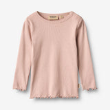 Wheat Main 2 Rib T-shirt L/S Ida T-Shirt 3118 eggplant