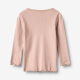 Wheat Main 2 Rib T-shirt L/S Ida T-Shirt 3118 eggplant