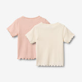Wheat Main 2 Rib T-shirt S/S Alicia T-Shirt 3182 ivory
