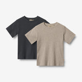 Wheat Main 2 Rib T-shirt S/S Fabian T-Shirt 1432 navy