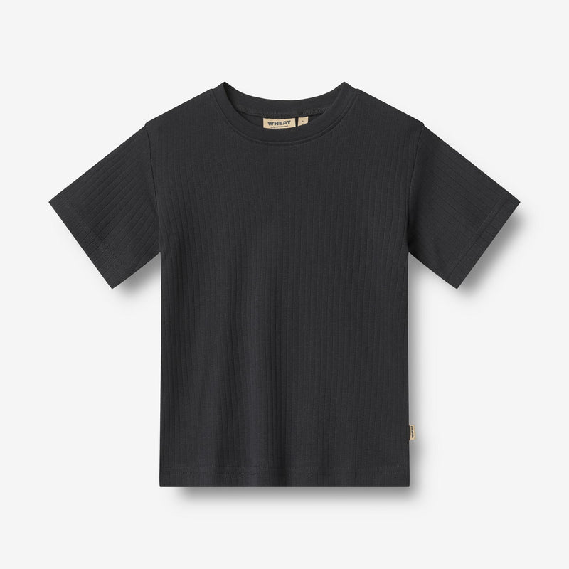 Wheat Main 2 Rib T-shirt S/S Fabian T-Shirt 9432 navy rib stripe