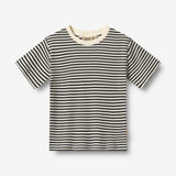 Wheat Main 2 Rib T-shirt S/S Fabian T-Shirt 9432 navy rib stripe