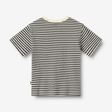 Wheat Main 2 Rib T-shirt S/S Fabian T-Shirt 9432 navy rib stripe