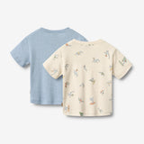 Wheat Main 2 Rib T-shirt S/S Fabian T-Shirt 9669 whale friends