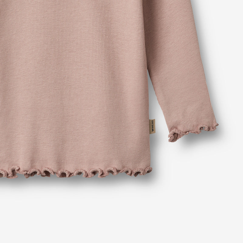 Wheat Main 2 Rib T-shirts L/S Ida T-Shirt 2487 rose powder
