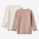 Wheat Main 2 Rib T-shirts L/S Ida T-Shirt 2487 rose powder