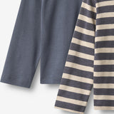 Wheat Main 2 T-shirt L/S Milo T-Shirt 1309 greyblue stripe