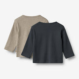Wheat Main 2 T-shirt L/S Milo T-Shirt 1432 navy