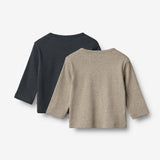 Wheat Main 2 T-shirt L/S Milo T-Shirt 1432 navy
