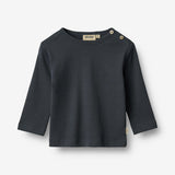 Wheat Main 2 T-shirt L/S Milo T-Shirt 1432 navy