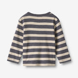 Wheat Main 2 T-shirt L/S Milo T-Shirt 1309 greyblue stripe