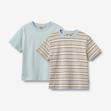Wheat Main 2 T-shirt S/S Fabian T-Shirt 9877 multi blue stripe