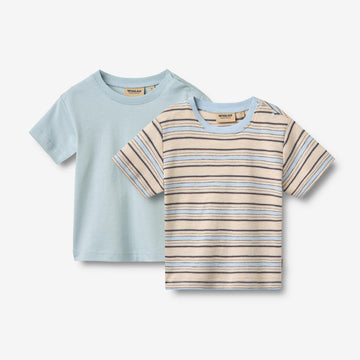 Wheat Main 2 T-shirt S/S Fabian T-Shirt 9877 multi blue stripe