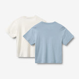 Wheat Main 2 T-shirt S/S Tommy T-Shirt 9641 faded blue stripe