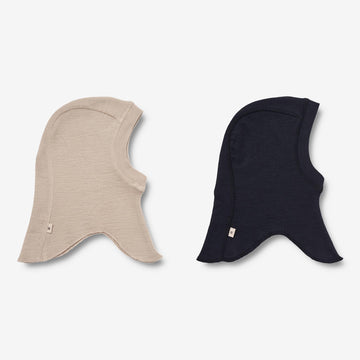 Wheat Wool 2 Wool Balaclava Felix | Baby Acc 3237 beige navy