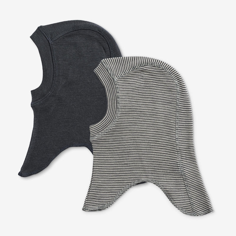 Wheat Wool 2 Wool Balaclava Felix Acc 1433 navy stripe