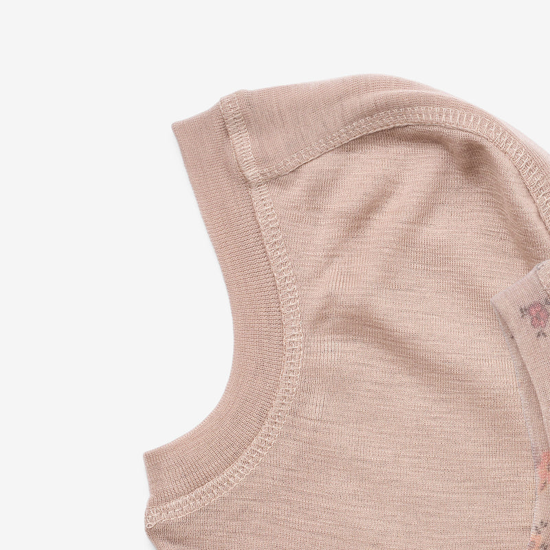 Wheat Wool 2 Wool Balaclava Felix Accessory 1358 lilac flowers