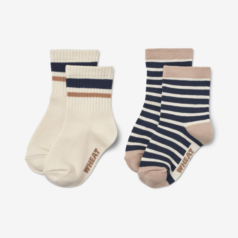 Wheat Main 2 pk Jamie socks Socks/Tights 1043 blue