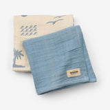 Wheat Main 2 pk Muslin Kaya Accessory 1260 faded denim