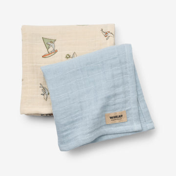 Wheat Main 2 pk Muslin Kaya Accessory 2703 summer sky