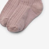 Wheat Main 2 pk Wool Lace Socks Nora Socks/Tights 1135 dry rose