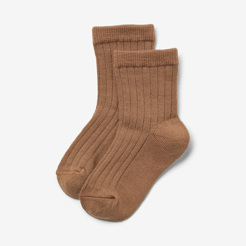 Wheat Main 2 pk Wool Rib Socks Vilde Socks/Tights 1432 navy