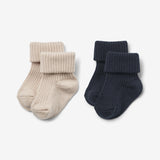 Wheat Main 2 pk Wool Rib Socks Ziggy Socks/Tights 1432 navy