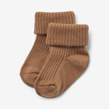 Wheat Main 2 pk Wool Rib Socks Ziggy Socks/Tights 5073 caramel